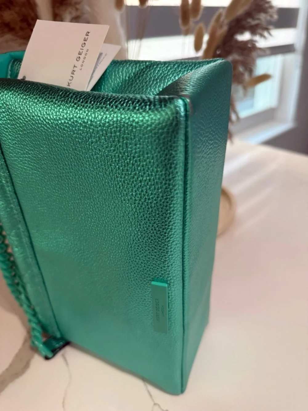 💥Kurt Geiger London Kensington Drench💥 NWT! Metallic Green - Picture 4 of 12
